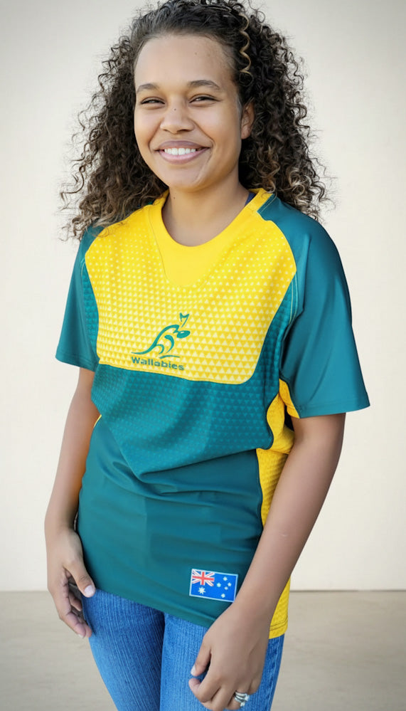 Wallabies Greengold Jersey official licensed rugby shirt
