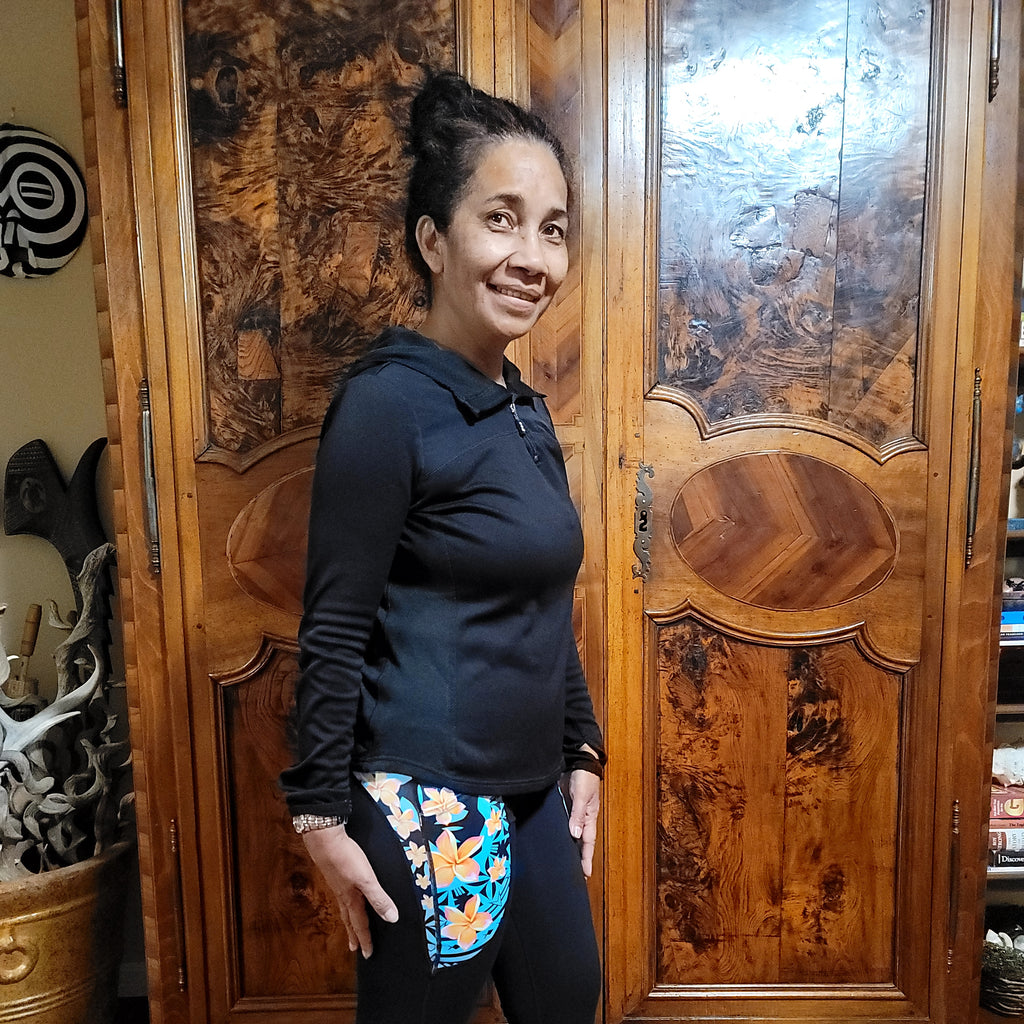 Women's frangipani tights