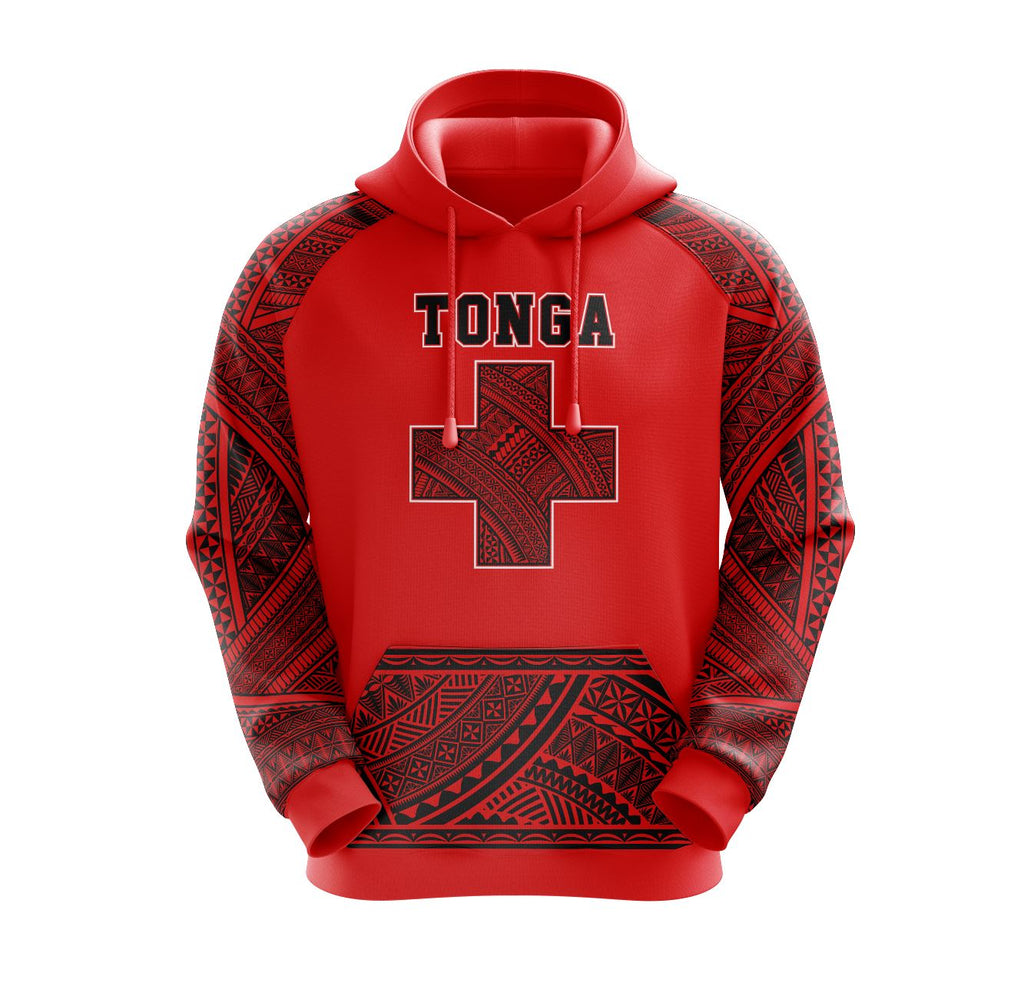 Tonga cross Ngatu design hoodie
